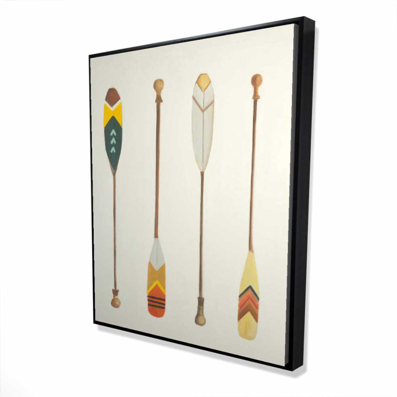 Canoe Paddles | Hobbies Brown Framed Canvas Home Decor