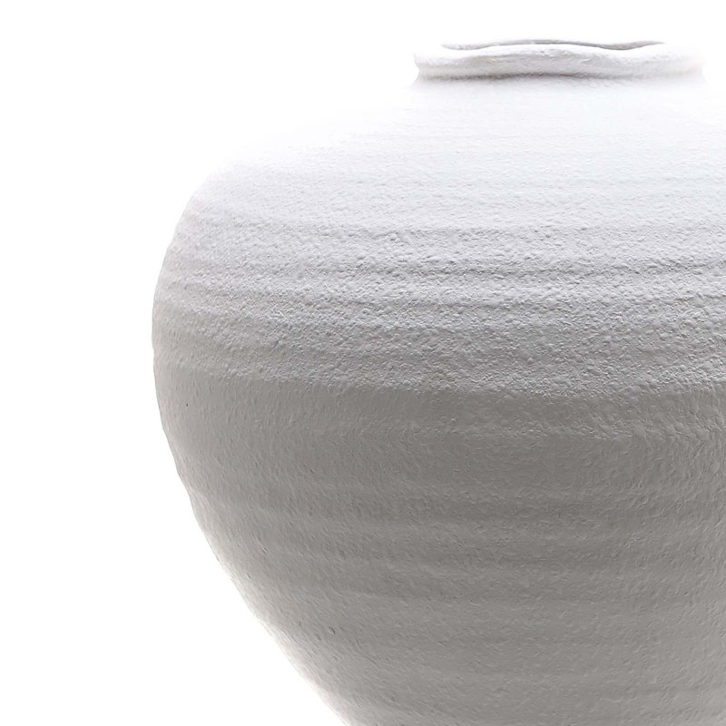 Handmade Ceramic / Porcelain Decorative Urns & Jars, 26cm H x 28cm W x 28cm D, Matte White
