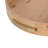 Round Burlwood Tray with Metal Handles