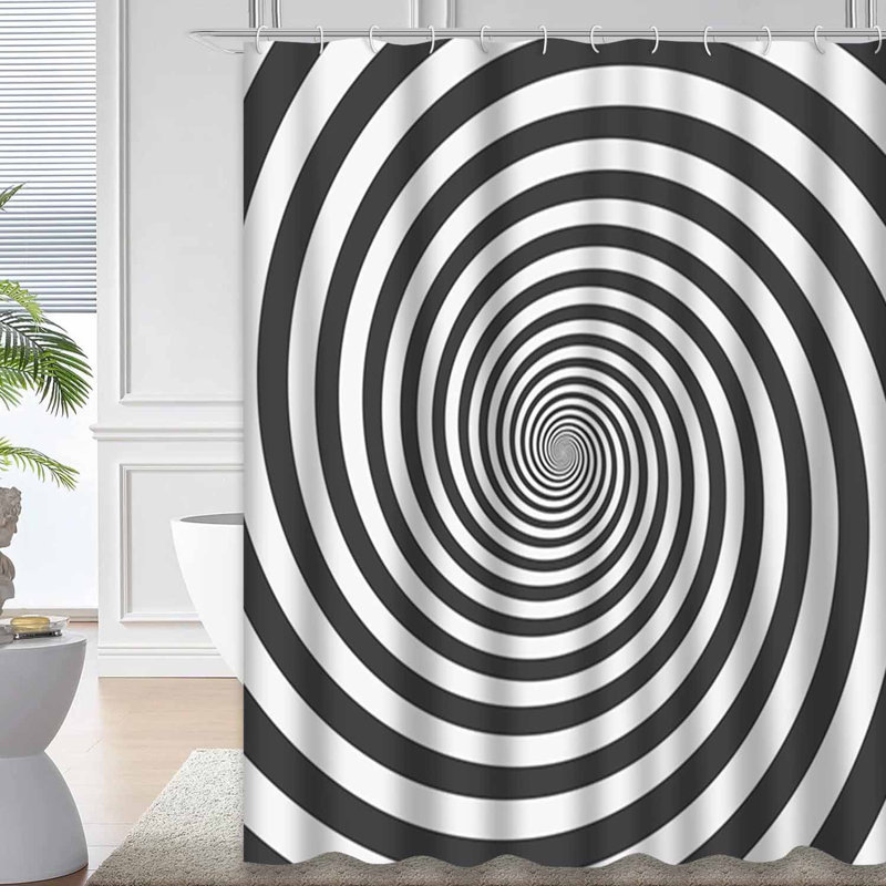 Rideau de douche Spiral, L 72 po x l 78 po