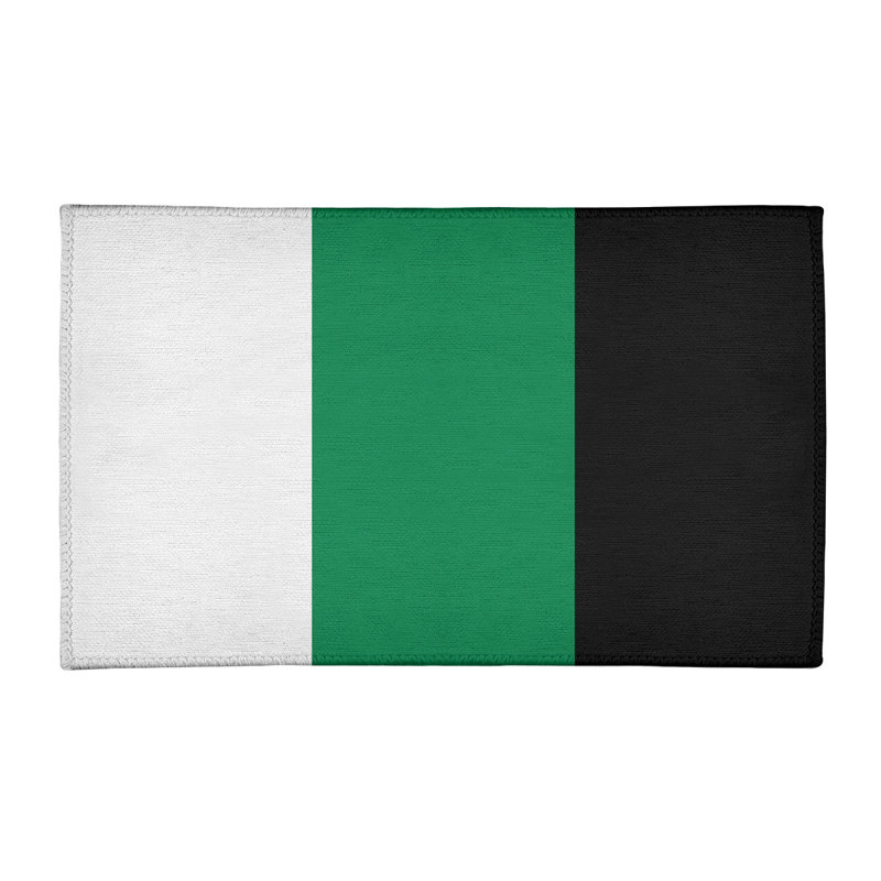 Tapis à rayures vert/noir, Rectangle 3 pi x 5 pi