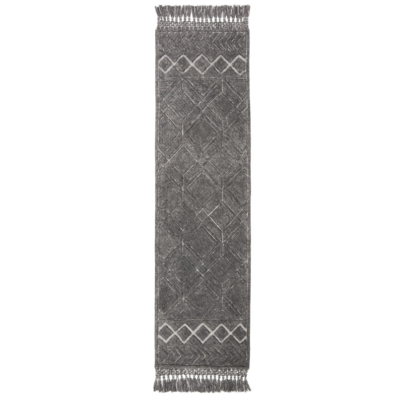 Powell Hand Tufted Performance Geometric Rug, Runner 2'3" x 8'