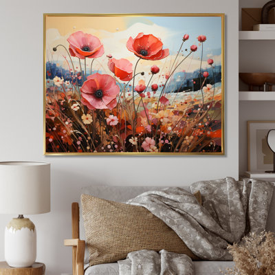 " Countryside Red Poppy Field V "