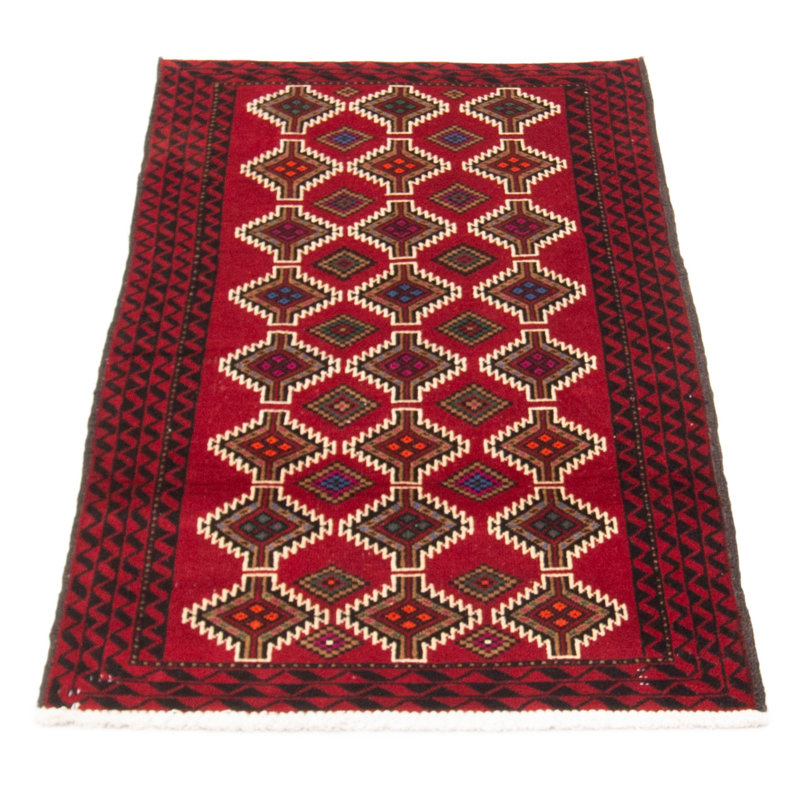 Tapis unique en laine noué à la main 2 pi 11 po x 5 pi 4 po nouvel âge Gebbert