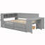 Lit de jour double avec tablettes de rangement-218132264