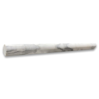 Statuary White Marble 12 in. x 1 in. Honed Marble Tile