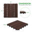 Carreau de terrasse en bois VG4 L 12 po x l 12 po rouge