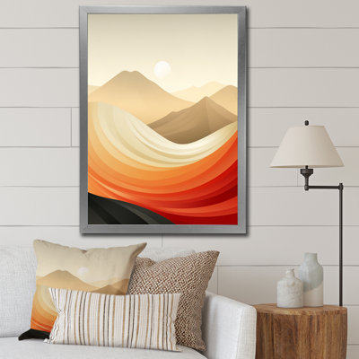Dunes de sable blanches et rouges sur toile