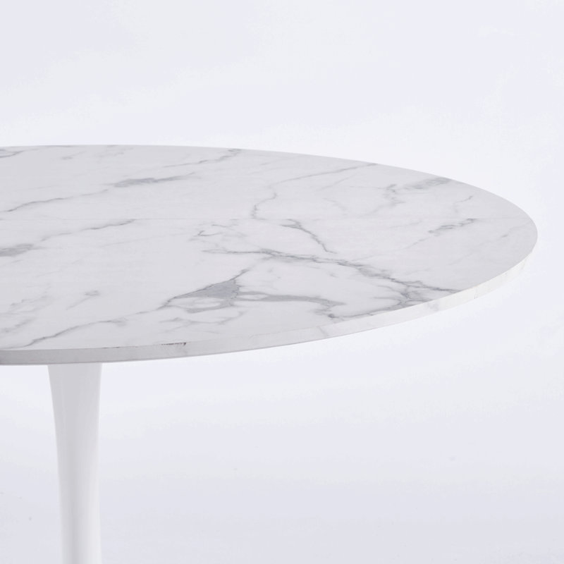 Table de tulipe Top Top, table de salle à manger Mid-Century - plateau rond en MDF, table de salle à manger à piédestal, table de bout et table basse de loisirs