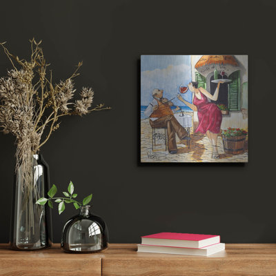 Red Barrel Studio® 'Wine & Music' by Ronald West Metal Wall Art