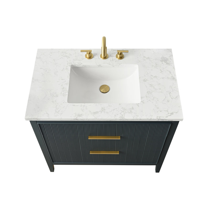 Emma 36" W Single Vanity, Vintage Blue