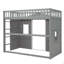 Lit mezzanine simple avec échelle - gris