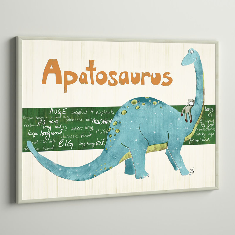Abernathy, «Apatosaurus Dinosaur», impression sur plaque murale