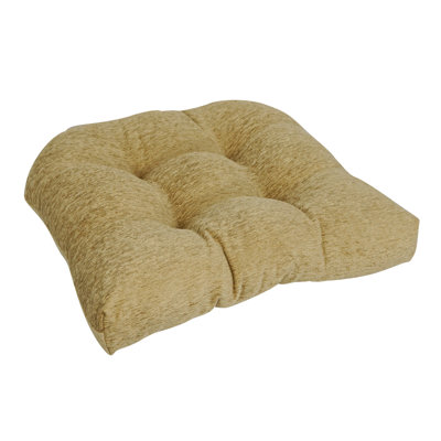 Coussin de chaise en chenille de 19 po à dossier arrondi en jacquard