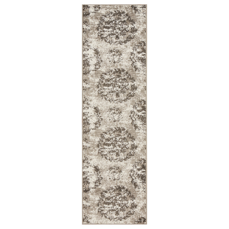 Tapis gris Luper, Tapis de couloir 2 pi 1 po x 7 pi 5 po