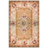 Beautiful Large Decorative Napoleon III Period Style Antique French Aubusson Rug