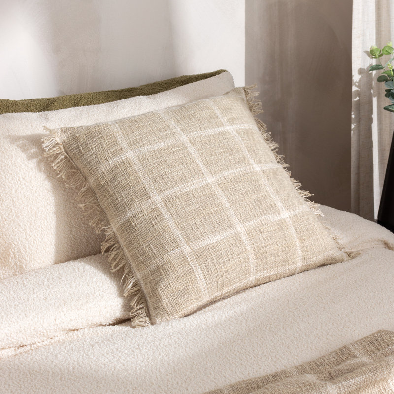 Beni Square Scatter Cushion, Stone/Natural