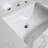 Montary 43X22 Bathroom Stone Vanity Top  Engineered Stone Carrara White Marble Color With Rectangle Undermount Ceramic Sink And  3 Faucet Hole With Back Splash .