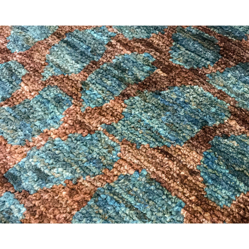 Hand-Knotted High-Quality Blue Area Rug