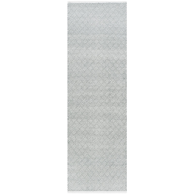 Tapis en coton tissé à plat Bryent, Tapis de couloir 2 pi 3 po x 7 pi