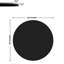 Plateau de table rond en verre trempé noir de 24 po, rebord biseauté épais de 0,4 po - impact, nettoyage en douceur, pour les tables de réunion, chaleur de 2 à 5 po, idéale pour le café