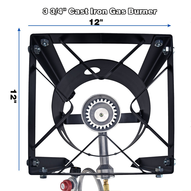 Black Heavy Duty Cast Iron Single Burner Propane Gas Stove