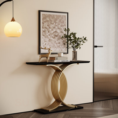 Console d'appoint, pieds d'entrée en métal entrelacés de luxe, mobilier d'entrée haut de gamme