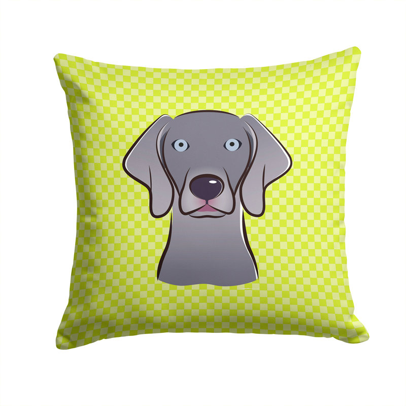 Coussin décoratif intérieur/extérieur weimar damier, H 14 po x l 14 po x P 4 po, Vert