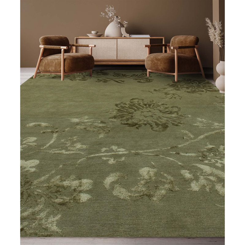 Floral Area Rug, Rectangle 9' x 12'