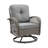 Baecher Wicker / Rattan 2 - Person Outdoor Seating Group with Swivel & Glider Chairs and Glass-Top Side Table-1215798273-1233430885