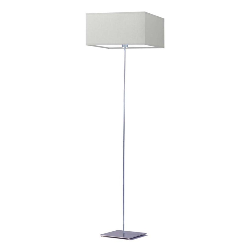 Attallah 156cm Traditional Floor Lamp, Light Grey, Silver