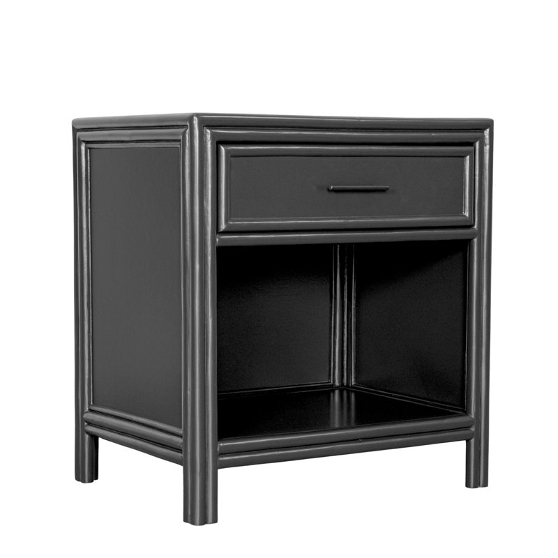 Clara Collection 1 - Drawer Nightstand, Black
