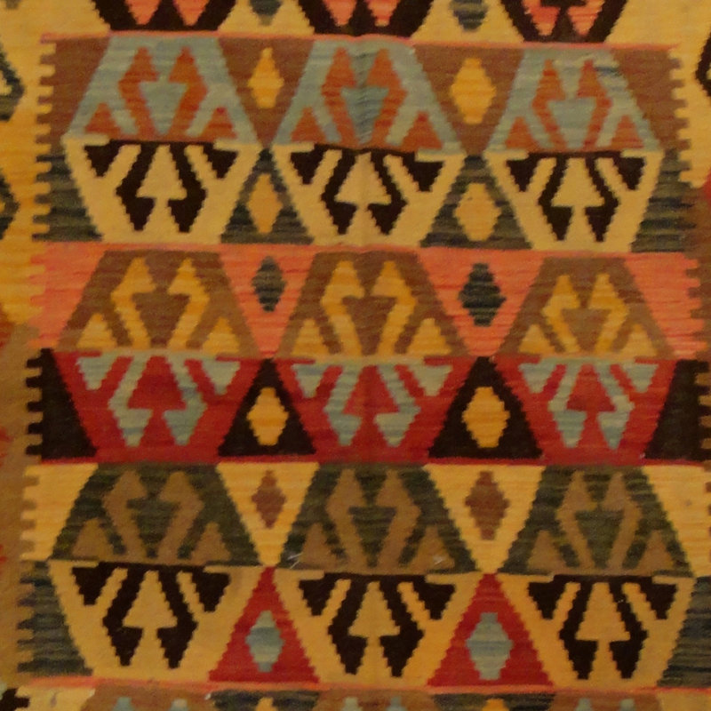Tapis brun en laine tissé à la main Azpeitia Southwestern