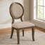 Ensemble de 2 chaises de style transitionnel rustique et d'appoint de salle à manger avec siège rembourré en tissu et cuisine élégante-517480963-517480964