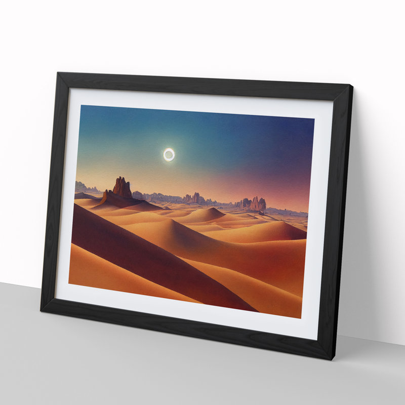 Desert View Vol.4 - Framed Print, 46cm H x 64cm W, Black