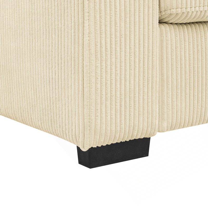 Coastal Haven Corduroy Sofa, Cream