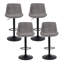 Swivel Upholstered Adjustable Height Counter Stool with Metal Frame-1871631289-1871631300