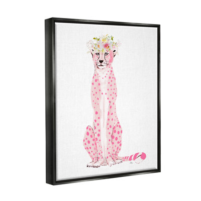 " Pink Leopard Floral Garland " by Patricia Pinto