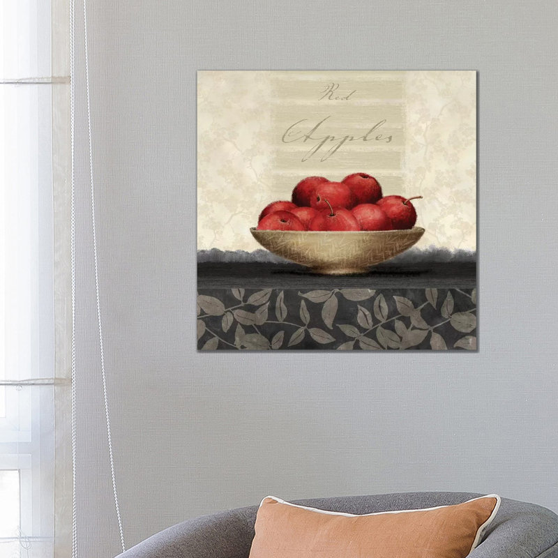 Red Apples by Linda Wood - Wrapped Canvas Painting, 66.04 cm H x 66.04 cm W x 1.91 cm D
