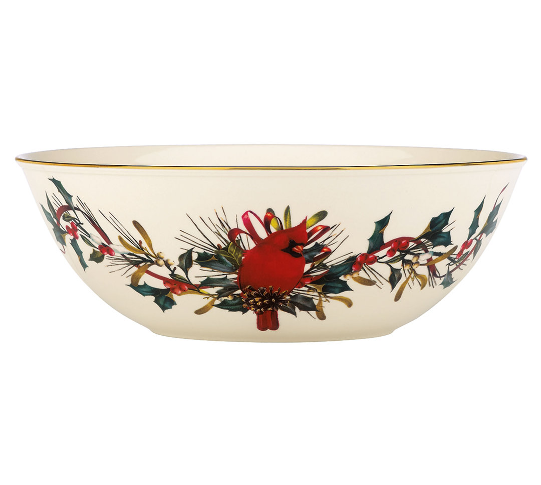 Lenox Winter Greeting Serving Bowl Lenox