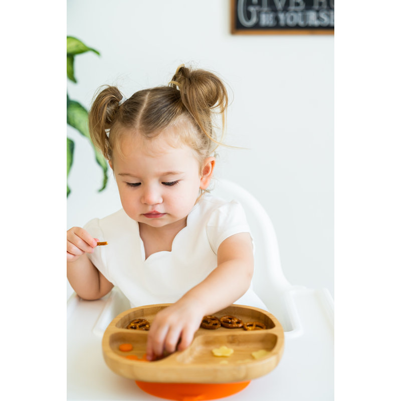 Bamboo Toddler Plate, Orange