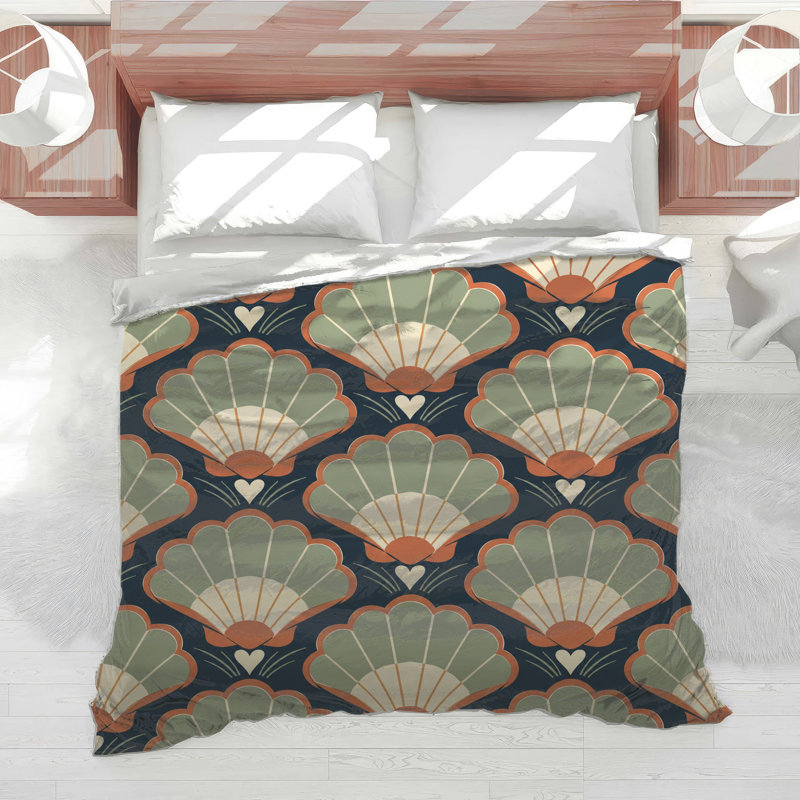 Fan Shell Motif Comforter, King