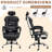 Inbox Zero 6-point Massage Office Chair With Footrest, Heated Executive Office Chair With Reclining Backrest, Ergonomic Gaming Chair With Padded Armrest,-1675993600