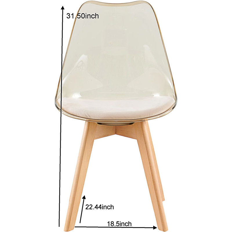 Ensemble de 4 chaises d'appoint Accent Chair, Tissu beige