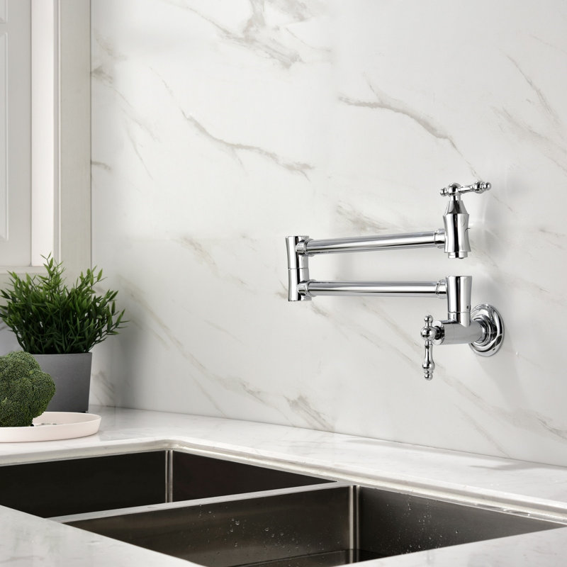 Pot Filler Faucet Wall Mount, Chrome
