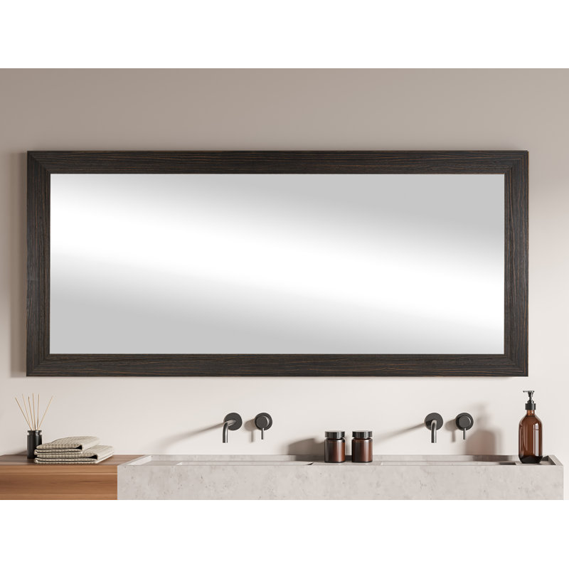 Dakston Wood Flat Wall Mirror, 39.25" H x 67.75" W