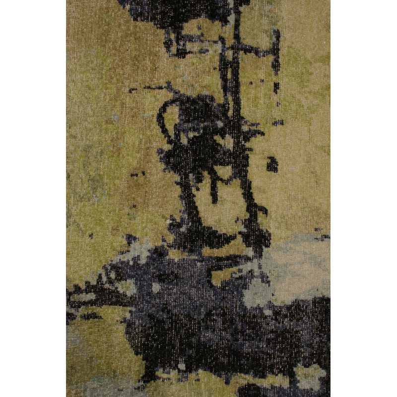 Distressed Homage Handmade Kilim Wool Abstract Area Rug, Rectangle 10' x 14'