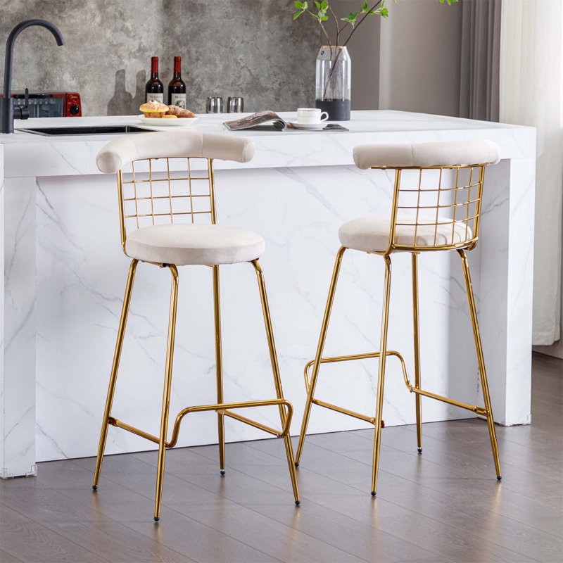 Tabouret de bar 32 po Quincella, Beige