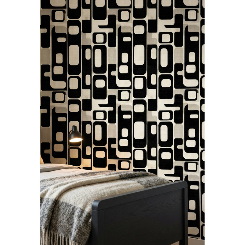 Papier peint moderne Mid Century, Texturé non collé