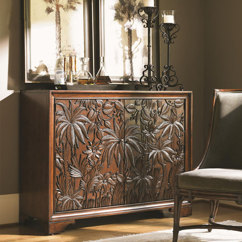 Armoire décorative simple en bois massif